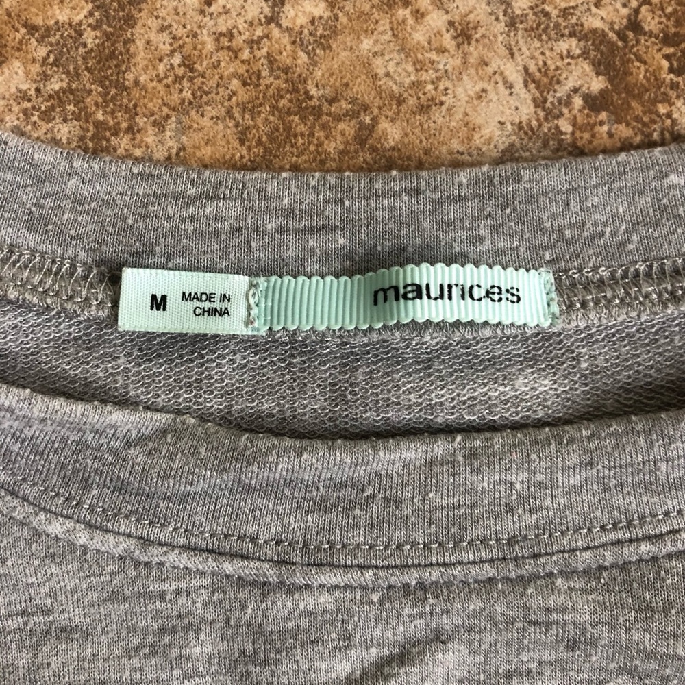 Maurices Long Sleeve Graphic Print Tee “BOOTS BONFIRES AND BACK ROADS” - Picture 5 of 5